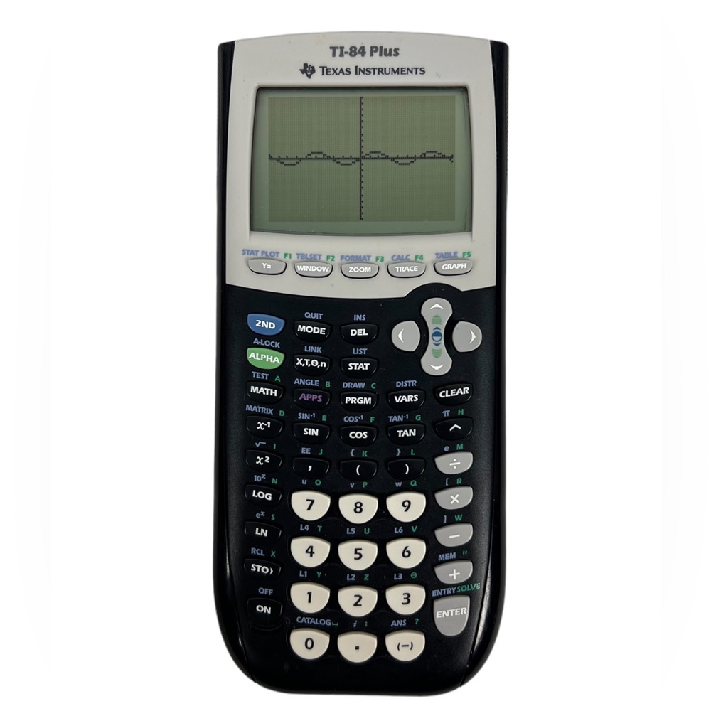 Texas Instruments TI-84 Plus Graphing Calculator Black With Cover Tested Works - Picture 2 of 12